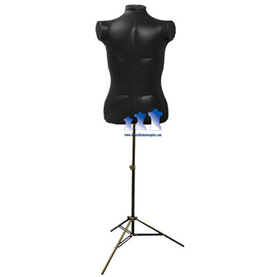 Inflatable Male Torso, Extra Large with MS12 Stand, Black